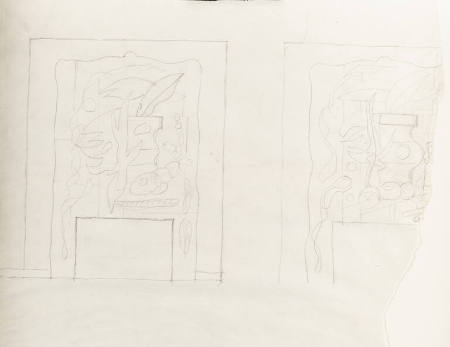 Study for the fireplace mural in Nelson A. Rockefeller's New York apartment