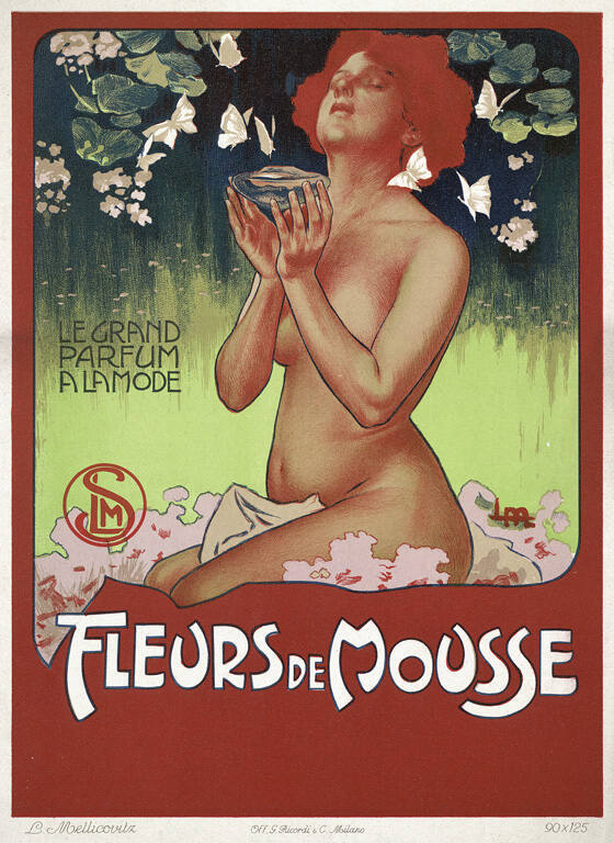 Le grand parfum à la mode-Fleurs de Mousse (Perfume advertisement)