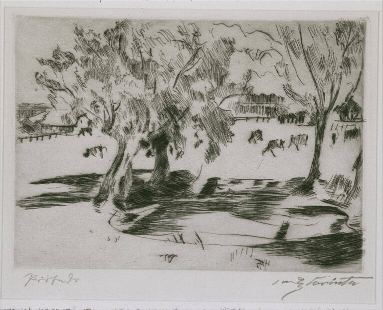 Landscaft Mit Kuehen