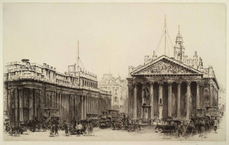 The New Bank of England and Royal Exchange