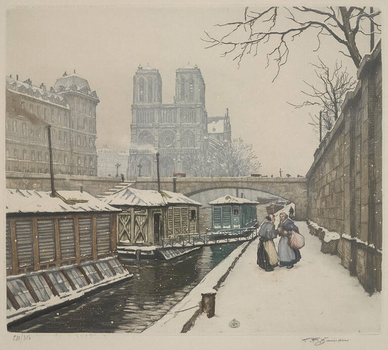 Petit Pont at Notre Dame in Winter
