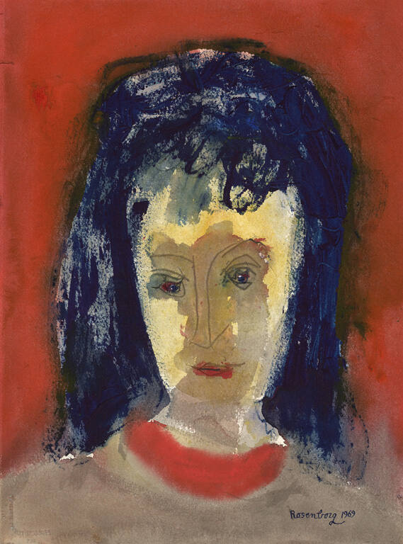 Young Girl with Dark Brown Hair and Dark Brown Eyes. A Portrait Study