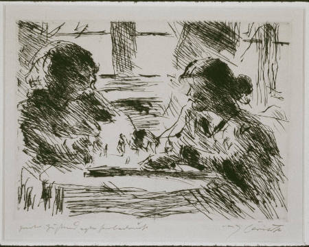 Thomas and Wilhelmine Corinth (playing chess)