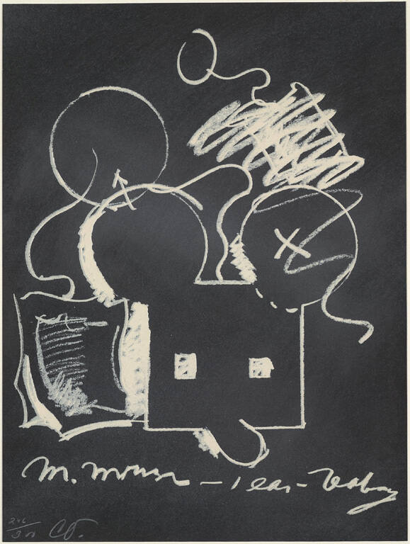 M. Mouse (with) 1 Ear (equals) Tea Bag Blackboard Version (1965), from the portfolio A New York Collection for Stockholm
