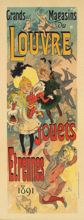 Grand Magasins du Louvre, Jouets Etrennes 1891 [Shops at the Louvre with toys for New Year's advertisement]
