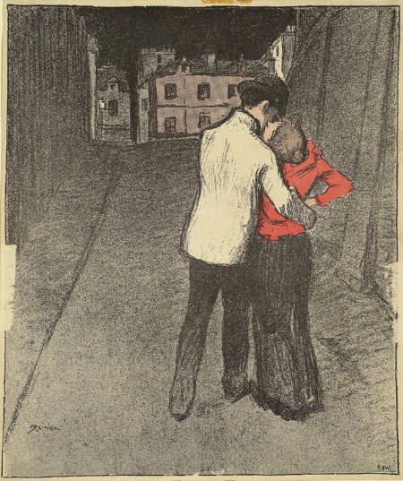 Street Scene - Couple Kissing