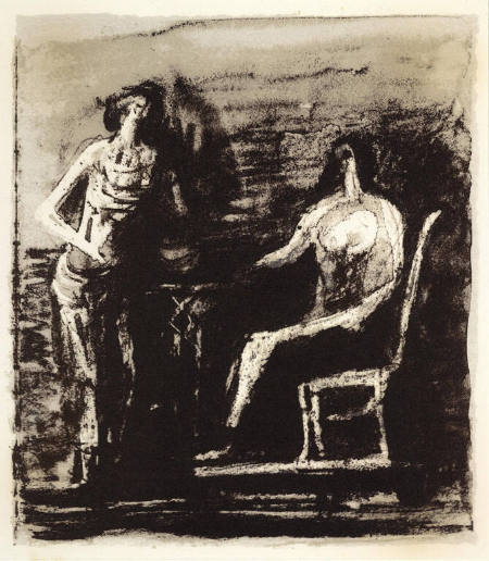 Untitled (Two figures at a table)