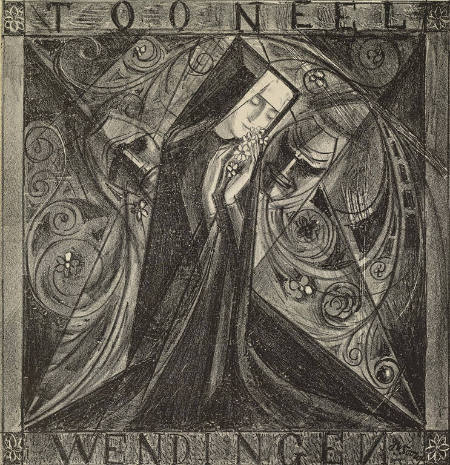 Omslag van het Toneelhummer van Wendingen (Illustration for cover of periodical "Wendingen")