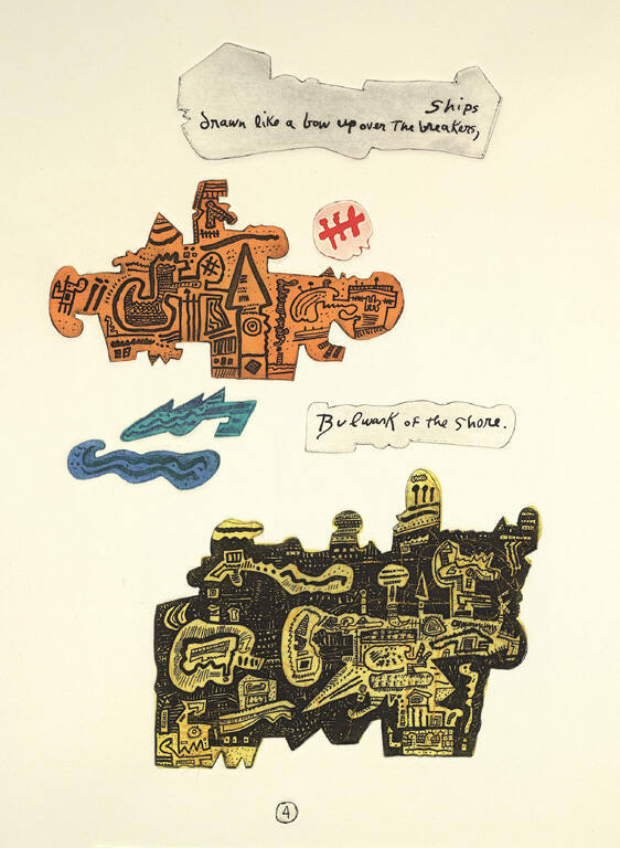 Ships drawn like a bow..., page 4 from ILIADOS