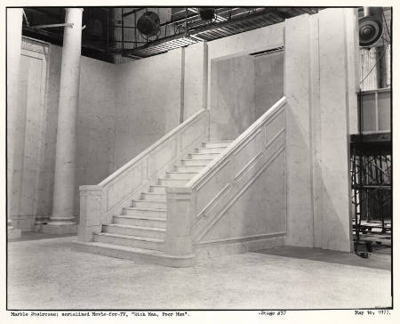 Marble staircase; serialized movie for TV, "Rich Man, Poor Man", stage 37, from Studio Still Lifes portfolio