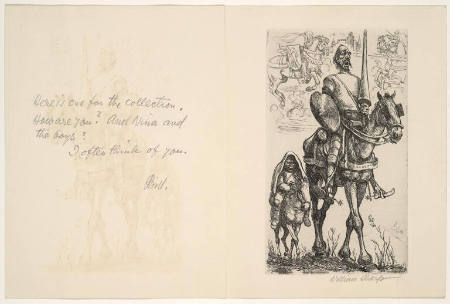 Don Quixote (greeting card to Abrams)