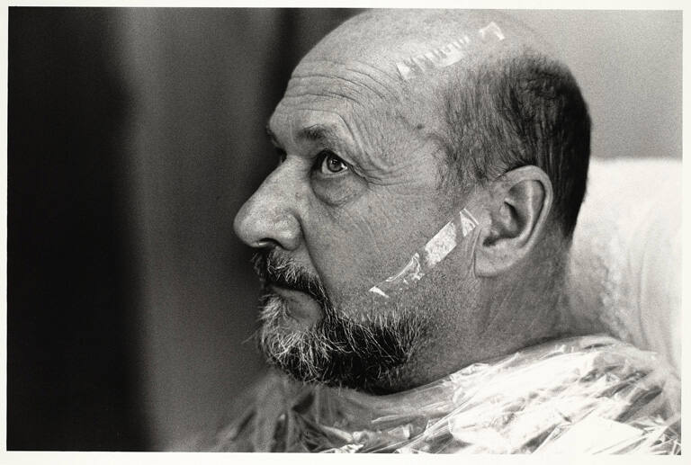 Untitled (Actor with tape on his head and cheeks), #5 from 