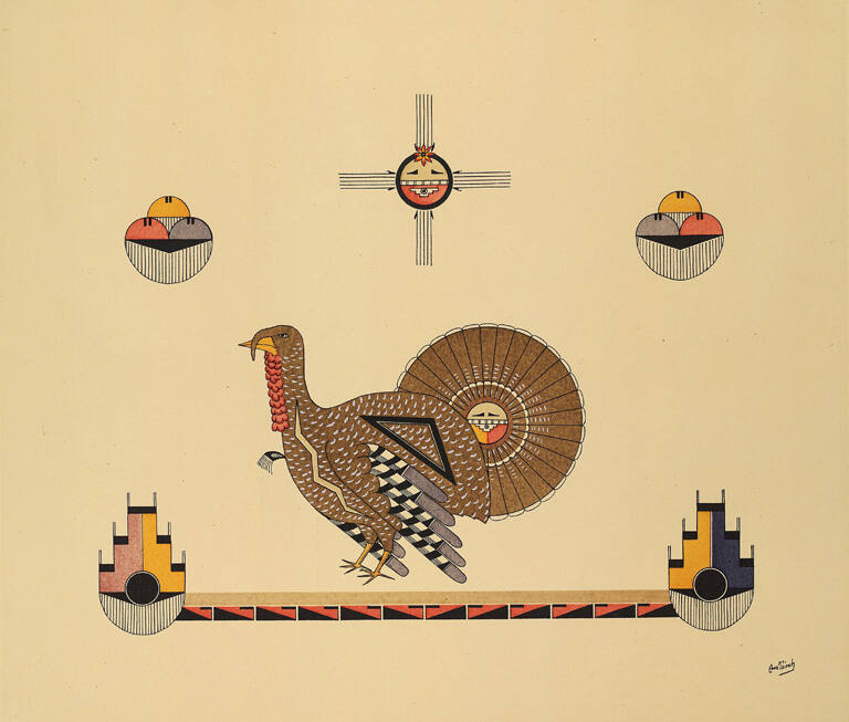 Turkey, with Indian Symbols