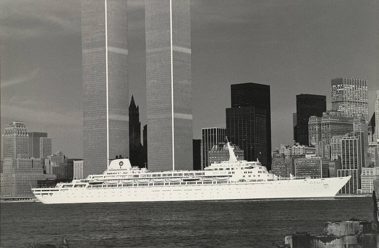 The Oceanic, seen from Liberty Park, April 16, 1977