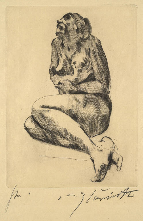 Kauernder Weiblicher Akt [Cowering female nude]
