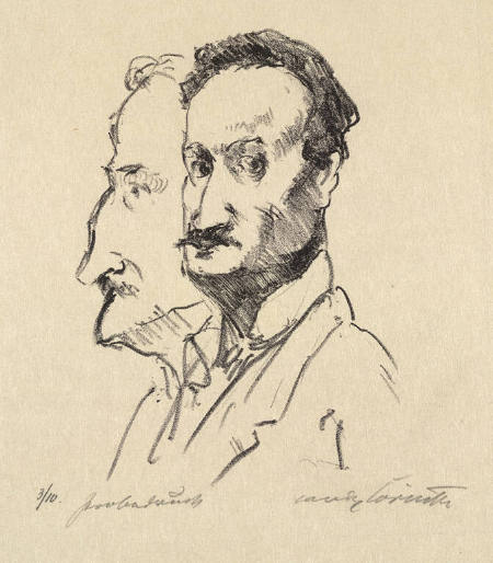 Dr. Ludwig Frank, Die beiden Profilkopfe [Dr. Ludwig Frank in both profiles]