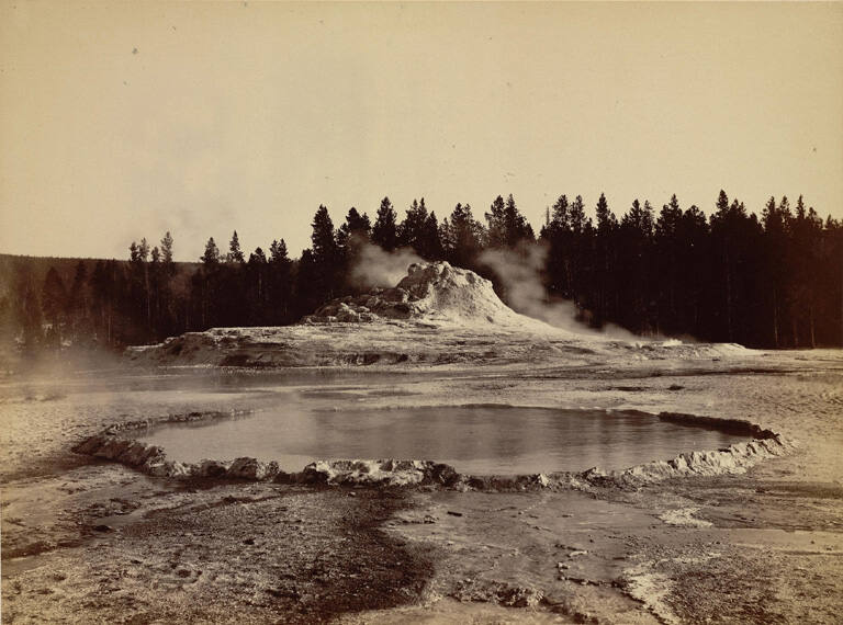 Devil's Well and Castle Cone, from Scenery of the Yellowstone National Park series
