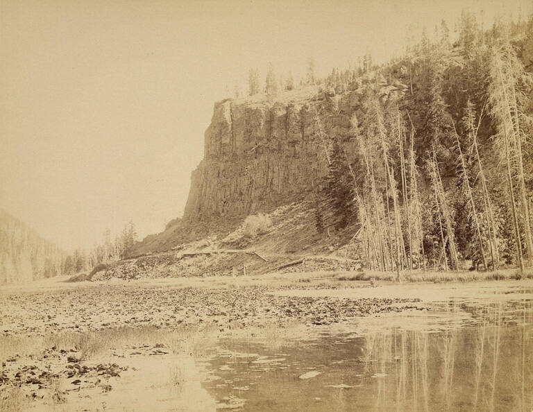 Obsidian cliff, from Scenery of the Yellowstone National Park series