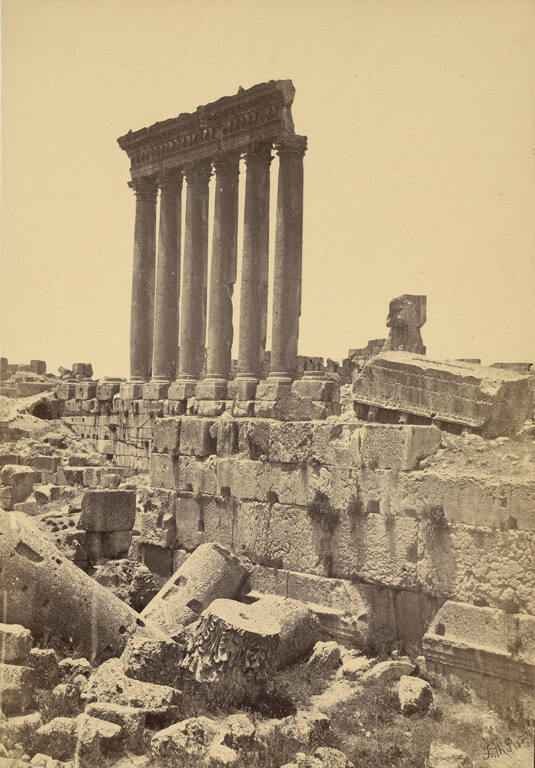 The great pillars, Baalbec, from Egypt and Palestine. Photographed and Described