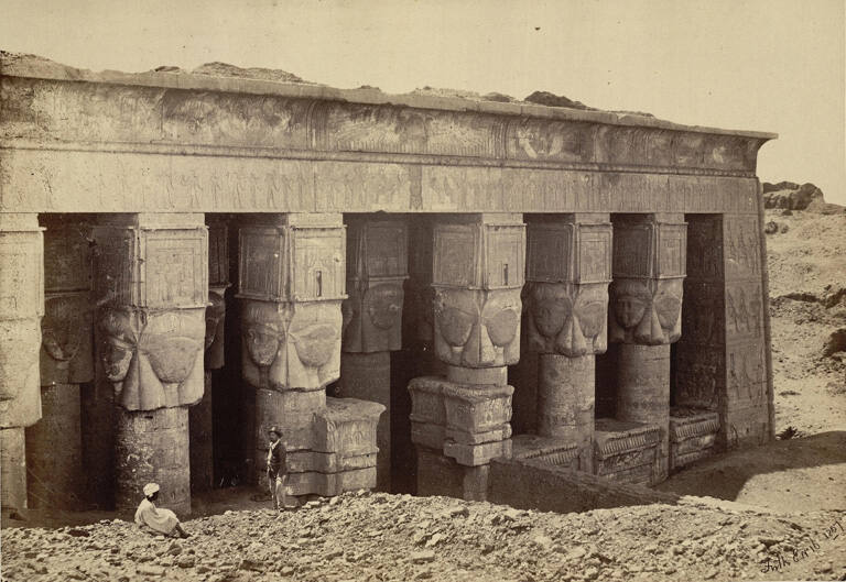 Portico of the Temple of Dendera, from Egypt and Palestine. Photographed and Described
