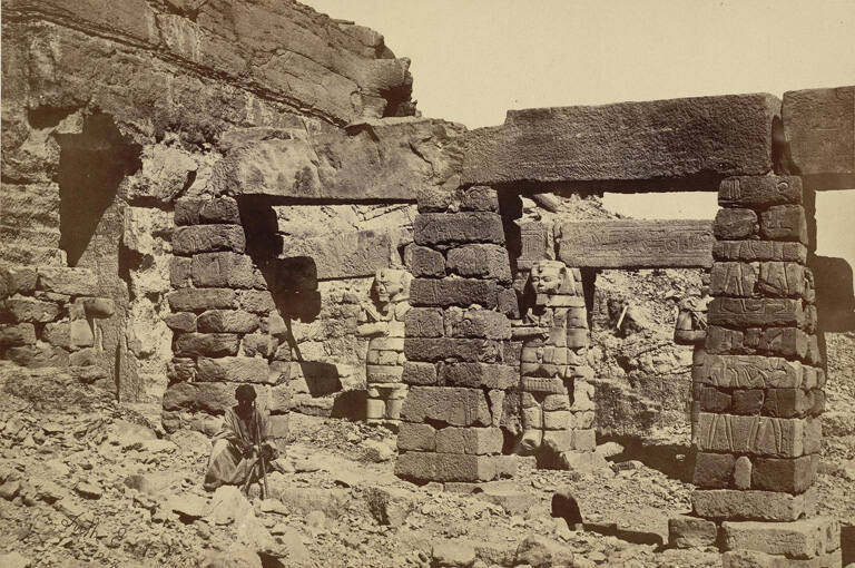 Portico of the Temple of Gerf Hossayn, Nubia, from Egypt and Palestine. Photographed and Described