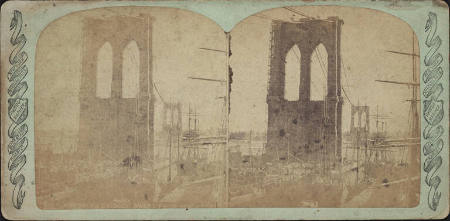 Brooklyn Bridge Towers from New York (View No. 0826)