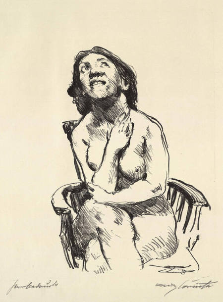 Weiblicher Akt Im Lehsessel [Female nude in armchair]