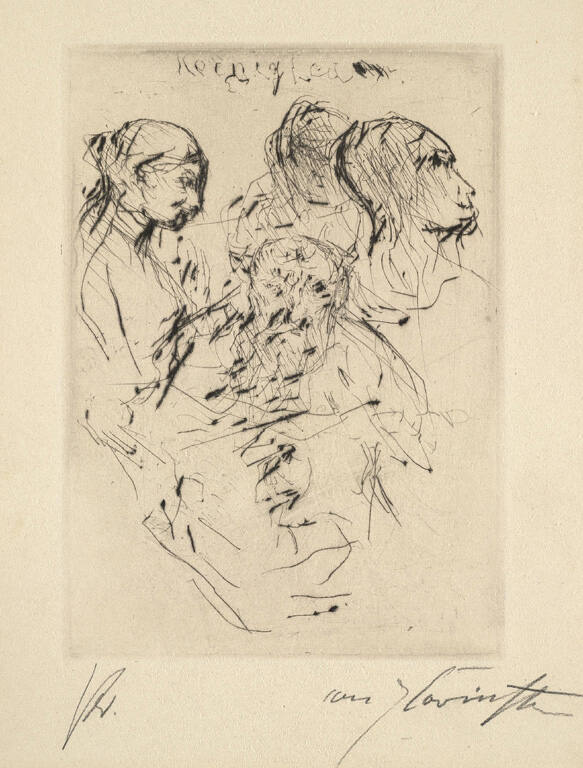 König Lear mit Seinen Tochtern und dem Narren [King Lear with his daughters and the fool]