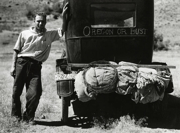 Vernon Evans, migrant to Oregon from South Dakota, from the portfolio Arthur Rothstein