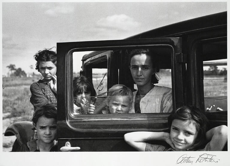 Migrant family, Oklahoma, from the portfolio Arthur Rothstein