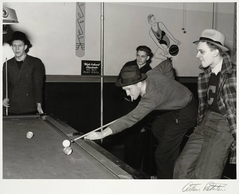 Pool hall, Culp, Illinois, from the portfolio Arthur Rothstein