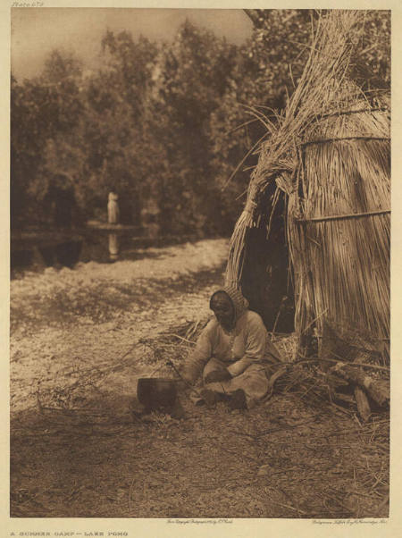 A Summer Camp - Lake Pomo, from The North American Indian