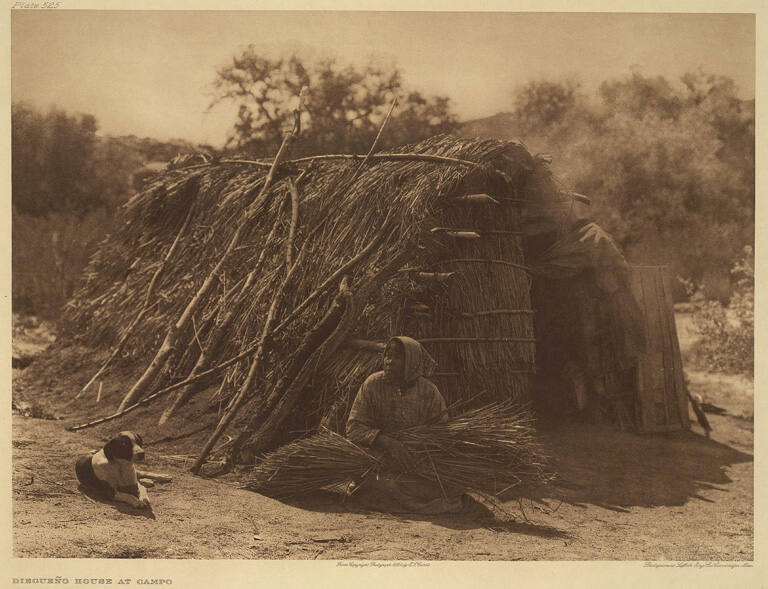 Diegueno house in Campo, from The North American Indian