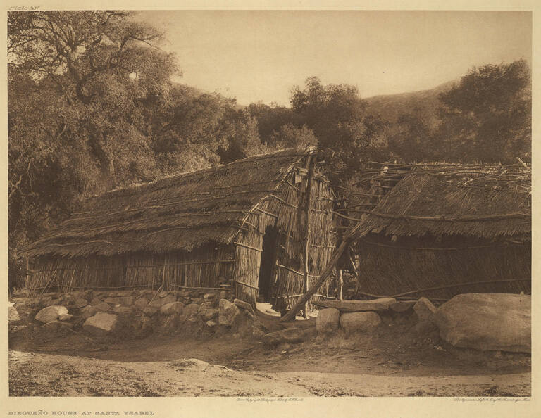 Diegueno house at Santa Ysabel, from The North American Indian
