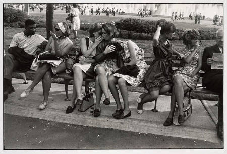 Women on park bench