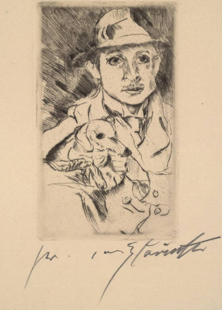 Knabe mit Hund (Old Fellow with Dog)