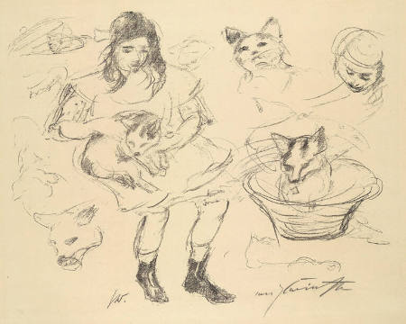 Girl with Cat