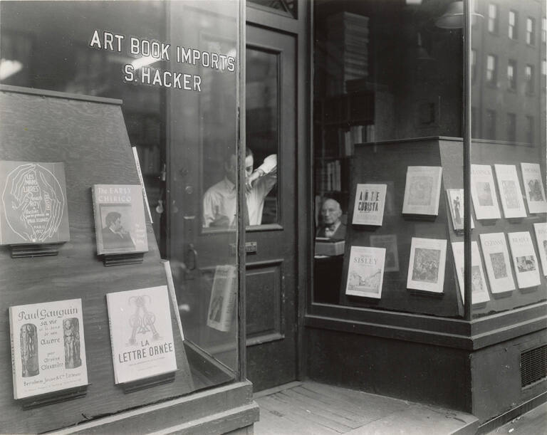 [Seymour Hacker in his shop, 381 Bleecker Street]