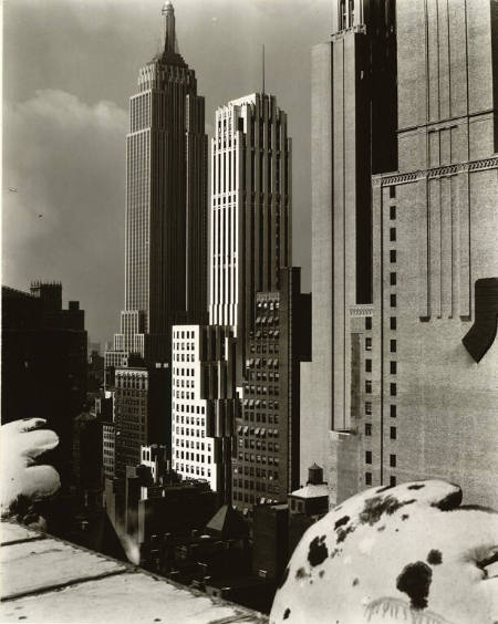 [Empire State building and skyscrapers]
