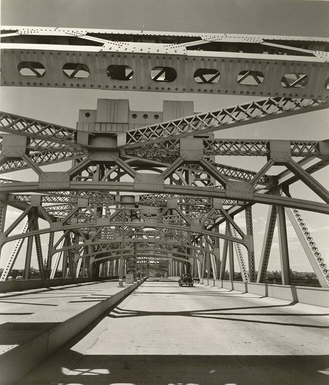 Tri-Borough Bridge: Steel girders, June 29, 1937