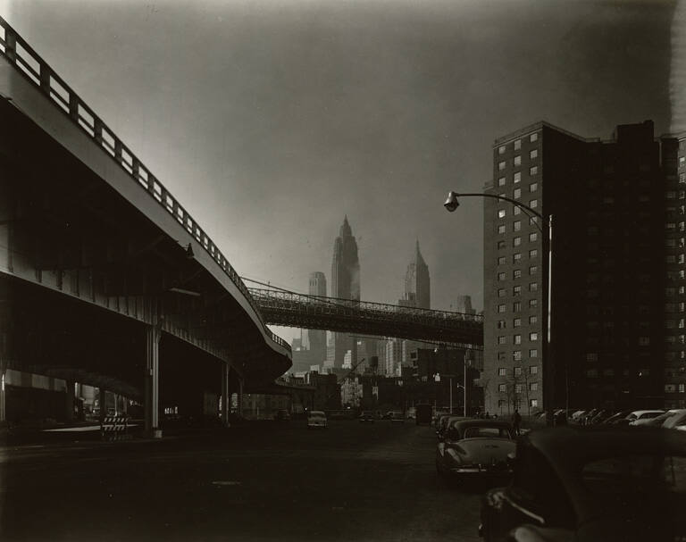 [Brooklyn Bridge and skyscrapers]