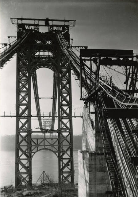 George Washington Bridge in construction