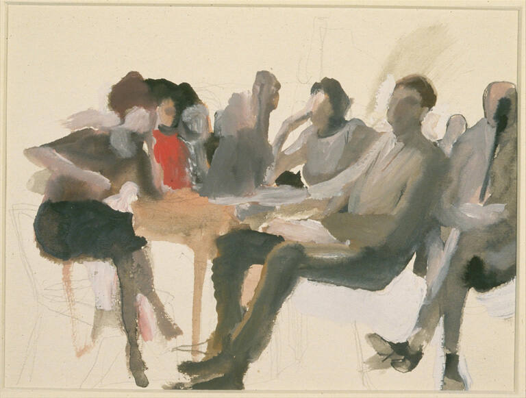 Seated Figures at Table
