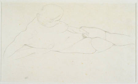 Reclining Nude Resting on Elbow