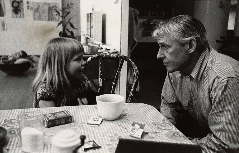 Bill de Kooning with daughter in NYC