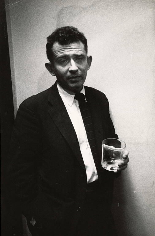 A young Norman Mailer with drink