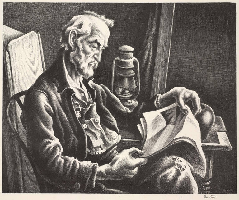 Old Man Reading