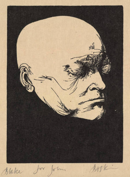 Blake, from Life Mask by Deville, from Blake and the Youthful Ancients
