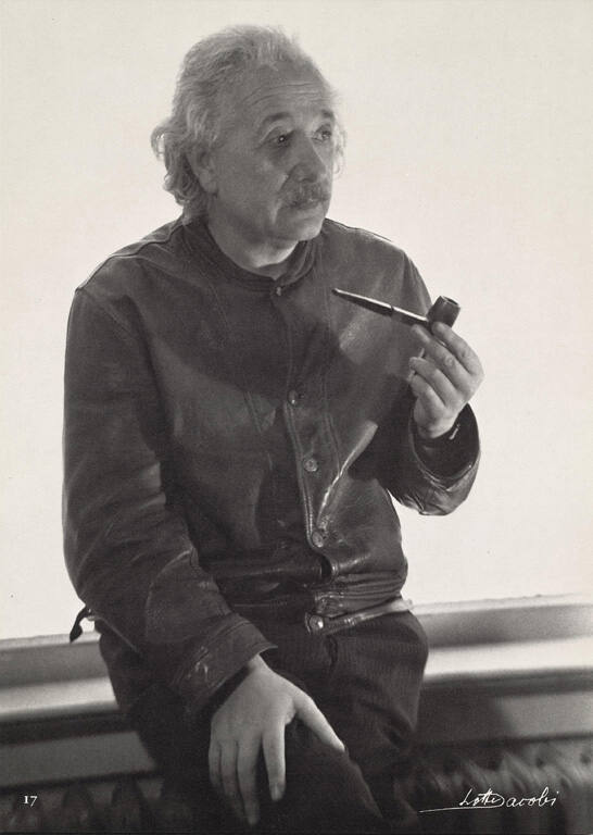 Albert Einstein by the window of his study, from Einstein Portfolio