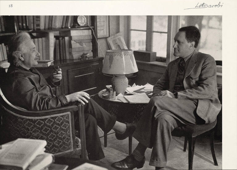 Albert Einstein with Leopold Infeld, from Einstein Portfolio